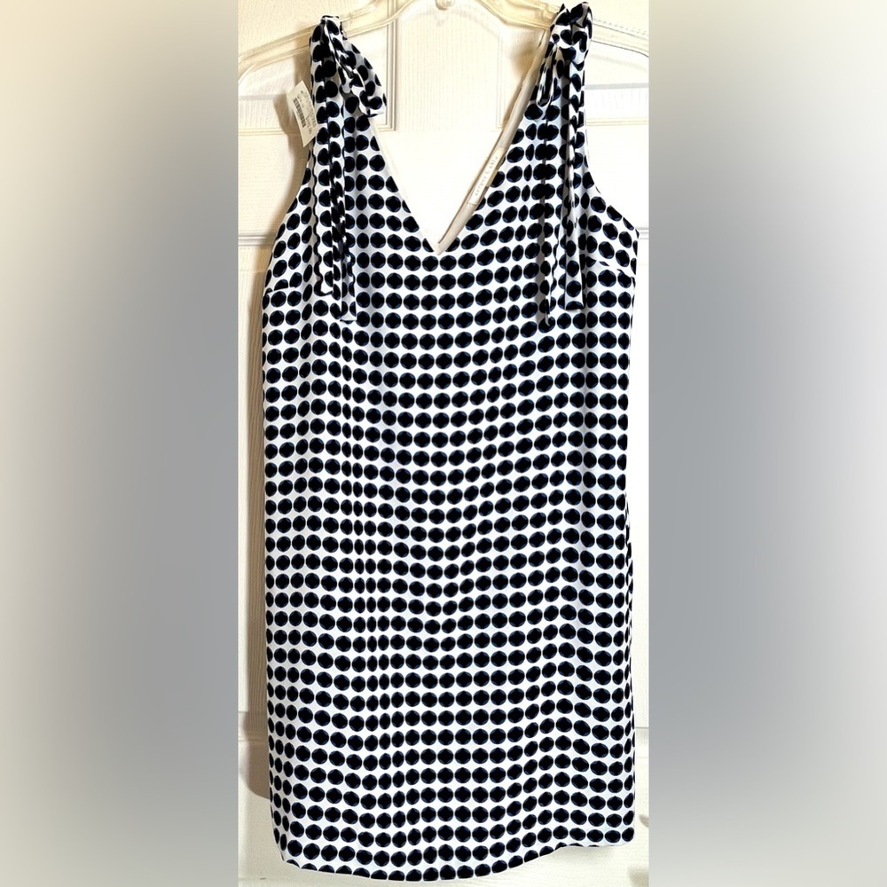 NWT COOPER & ELLA Women’s Sleeveless Dot Dress with Shoulder Ties Size Medium